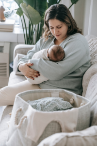 baby in mother's arms